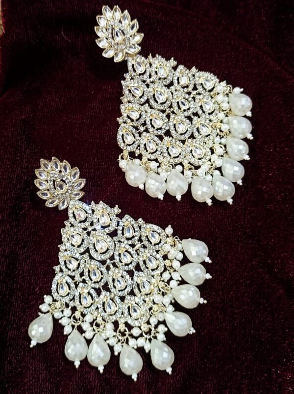 chadelier kundan earrings